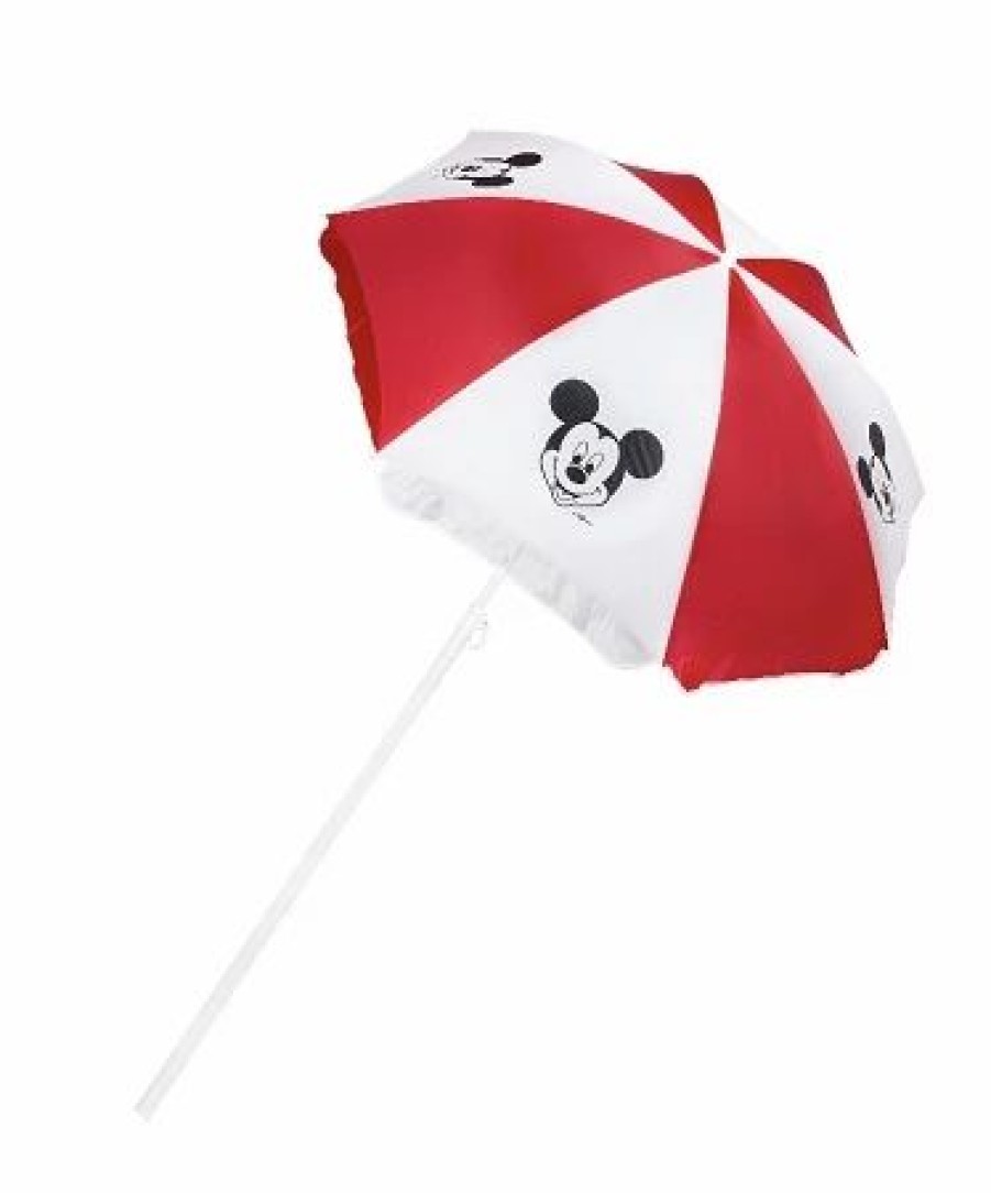 Accessories * | Disney Beach Umbrella Mickey Mouse Red And White