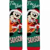 Socks * | Disney Socks For Adults Santa Mickey Mouse Holiday Tis The Season