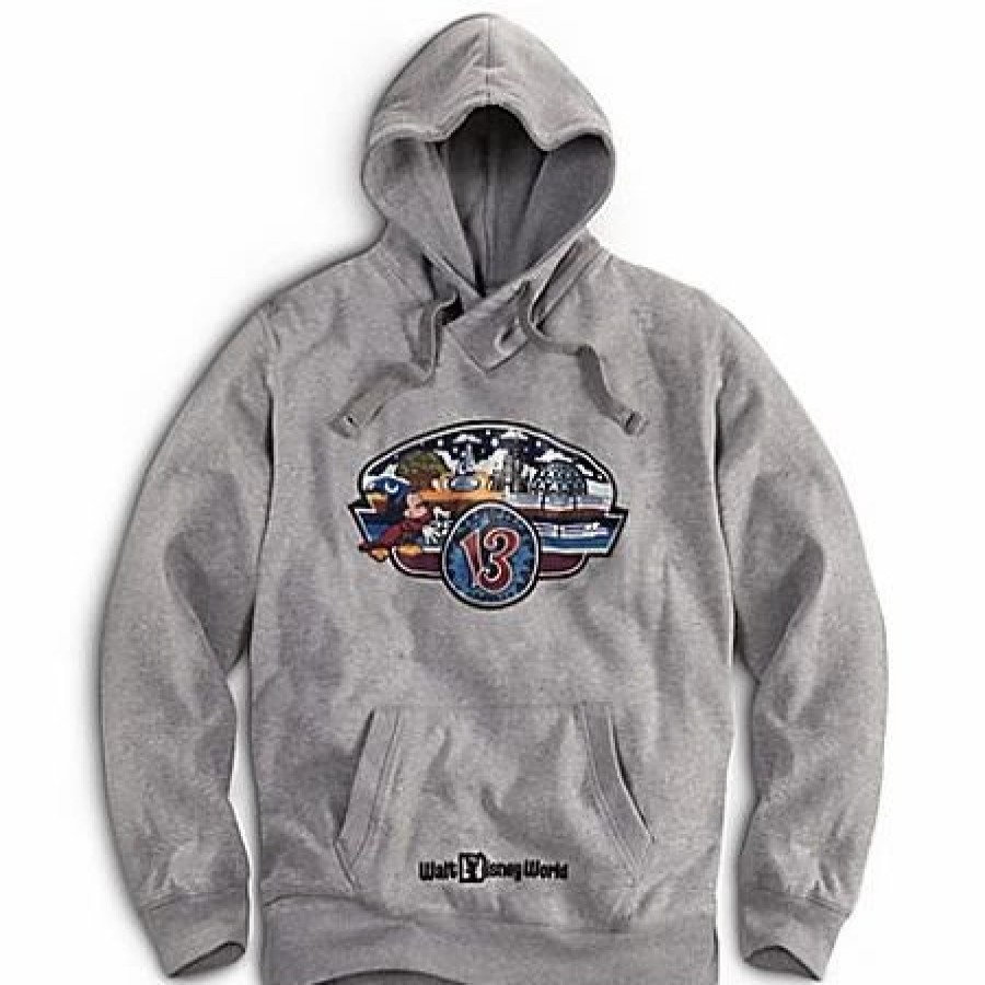 Adult * | Disney Hoodie For Men 2013 Walt Disney World Sweatshirt Grey