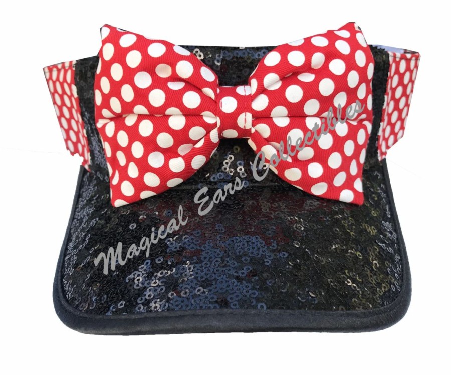 Hats * | Disney Sun Visor Hat Minnie Mouse Sequined