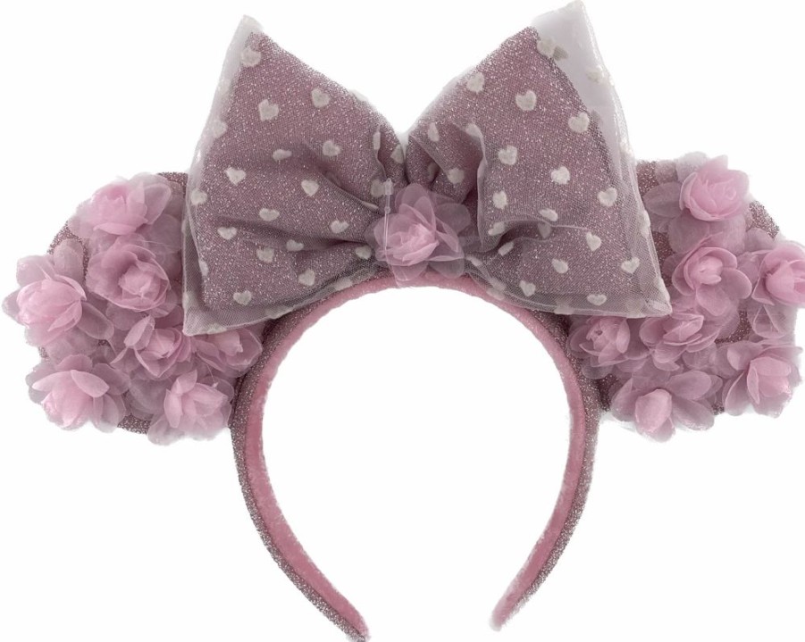 Hats * | Disney Ears Headband Minnie Mouse Hearts And Petals