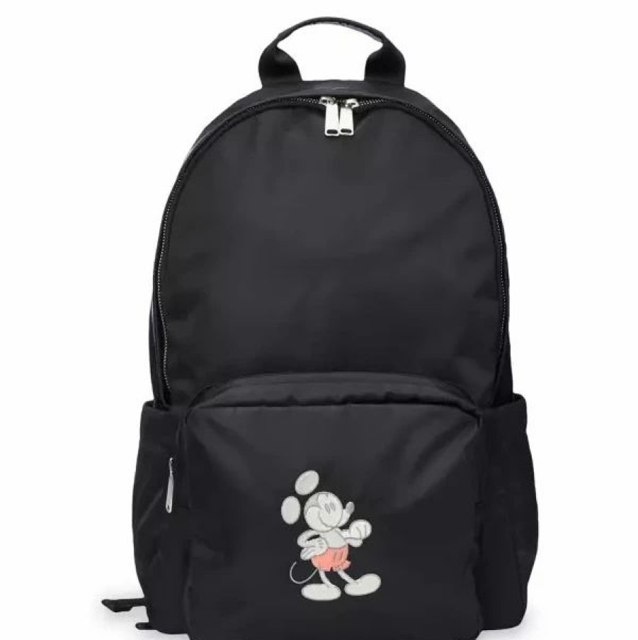 Bags And Totes * | Disney Backpack Bag Mickey Mouse Genuine Black