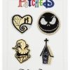 Accessories * | Disney Iron On Patch Set Patched Nightmare Before Christmas