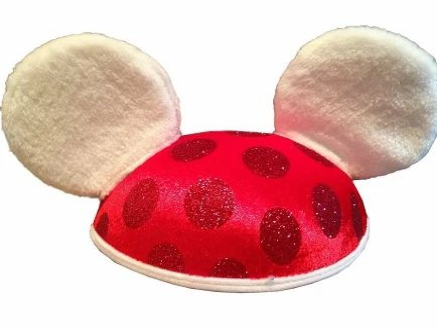 Hats * | Disney Hat Christmas Ears Hat Minnie Mouse With Plush Ears