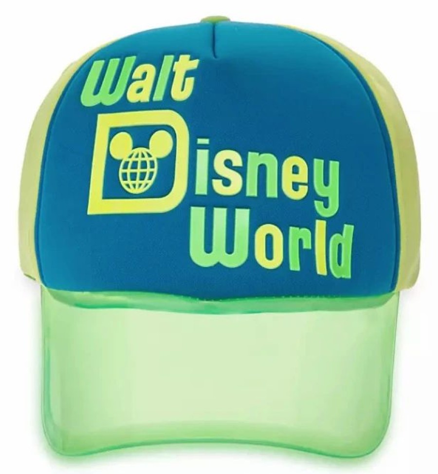 Hats * | Disney Hat Baseball Cap Walt Disney World Neon Visor