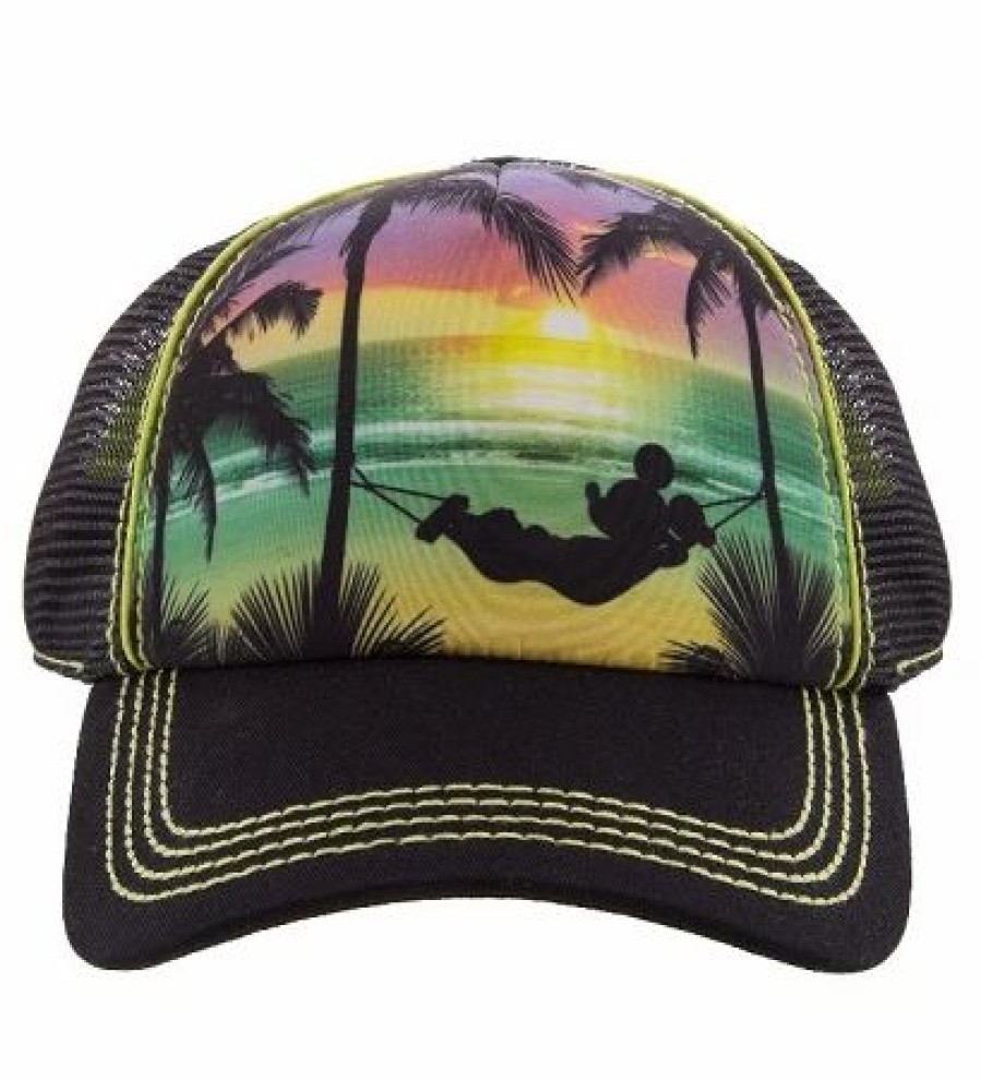 Hats * | Disney Hat Baseball Cap Mickey On Beach With Surf