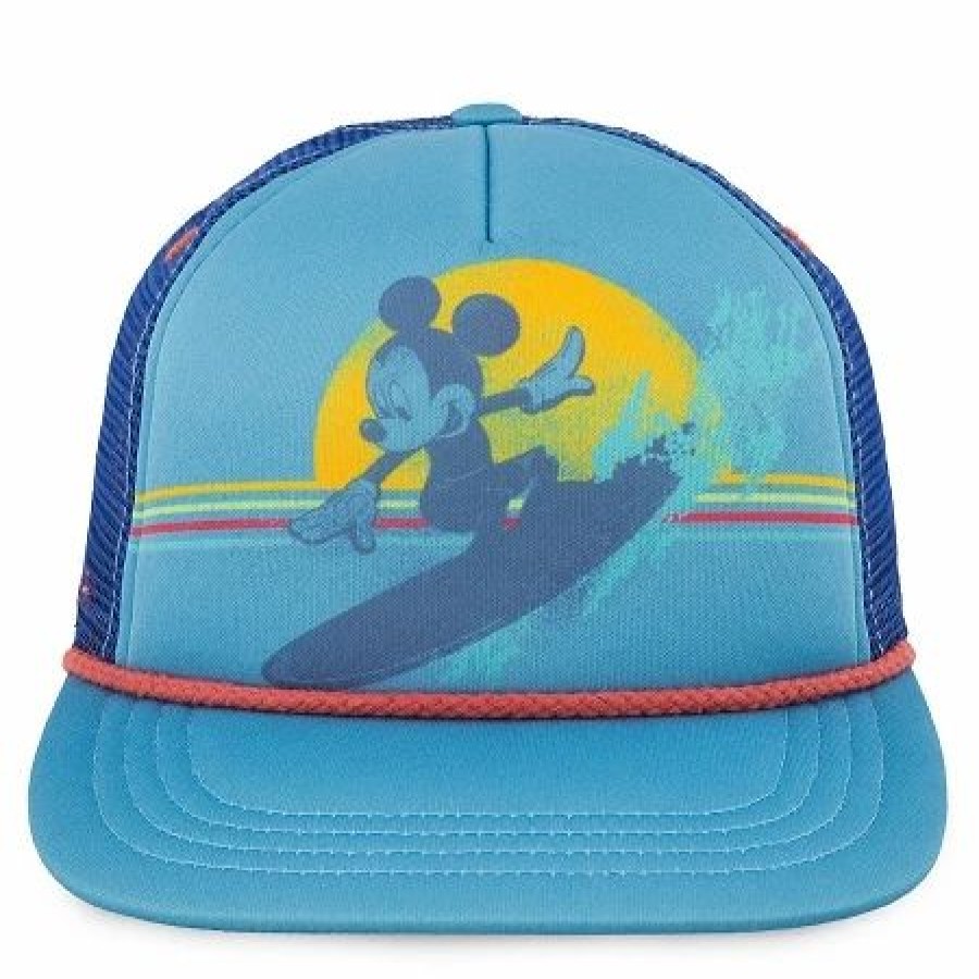 Hats * | Disney Hat Baseball Cap Mickey Mouse Surf Youth