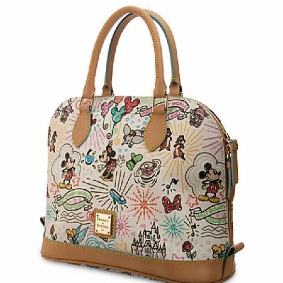 Bags And Totes * | Disney Dooney And Bourke Bag Sketch Zip Satchel