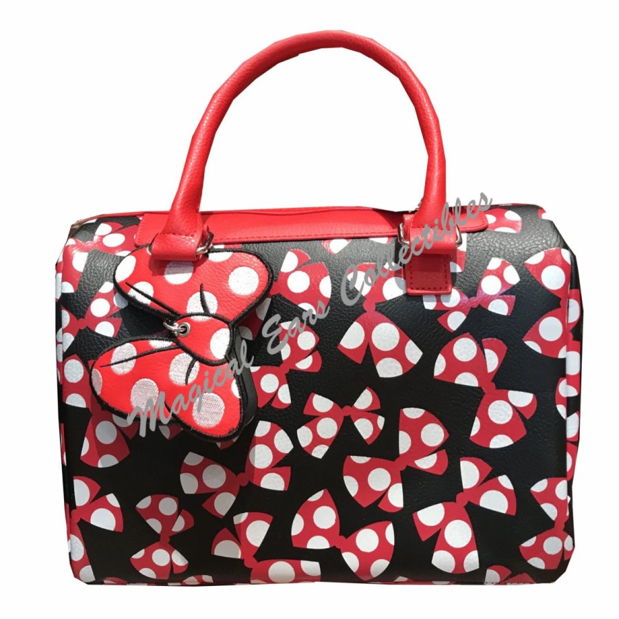 Bags And Totes * | Disney Barrel Bag Minnie Mouse Bows All Over