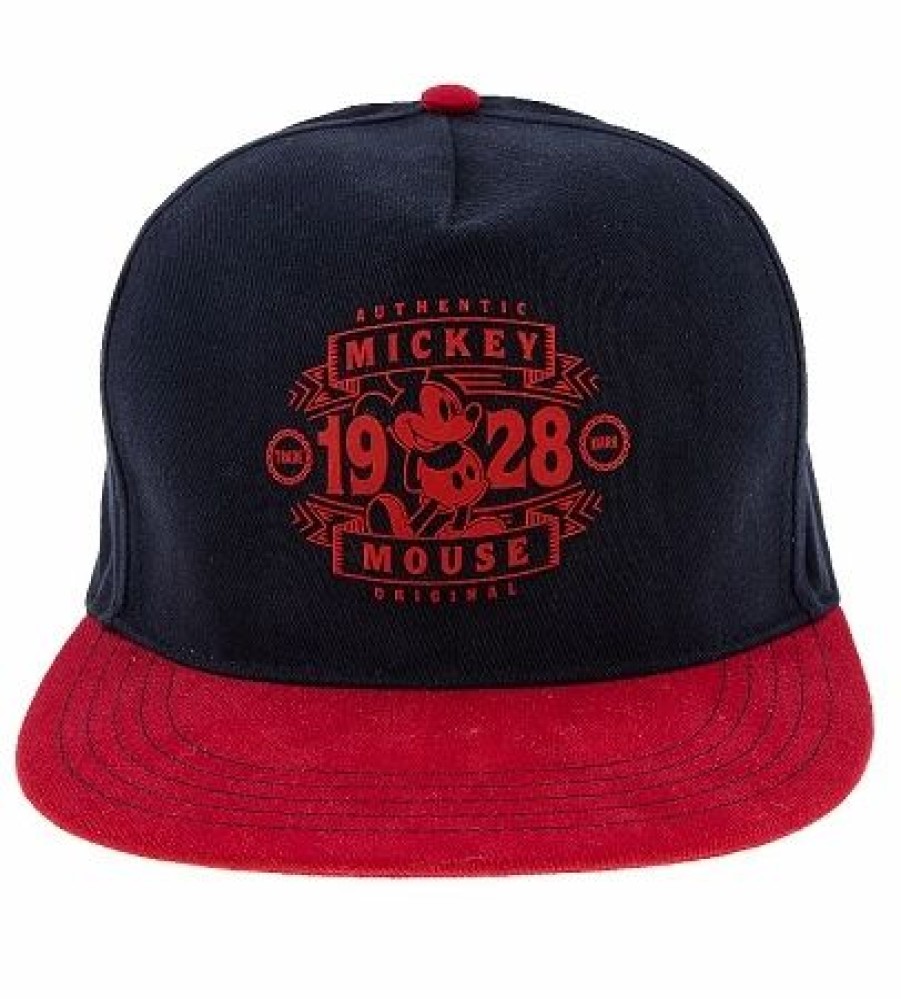 Hats * | Disney Hat Baseball Cap Mickey Mouse 1928 Red & Black