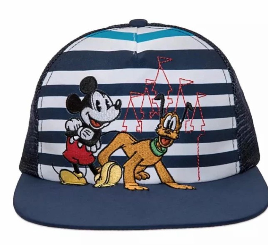 Hats * | Disney Hat Baseball Cap Mickey Mouse And Pluto Youth