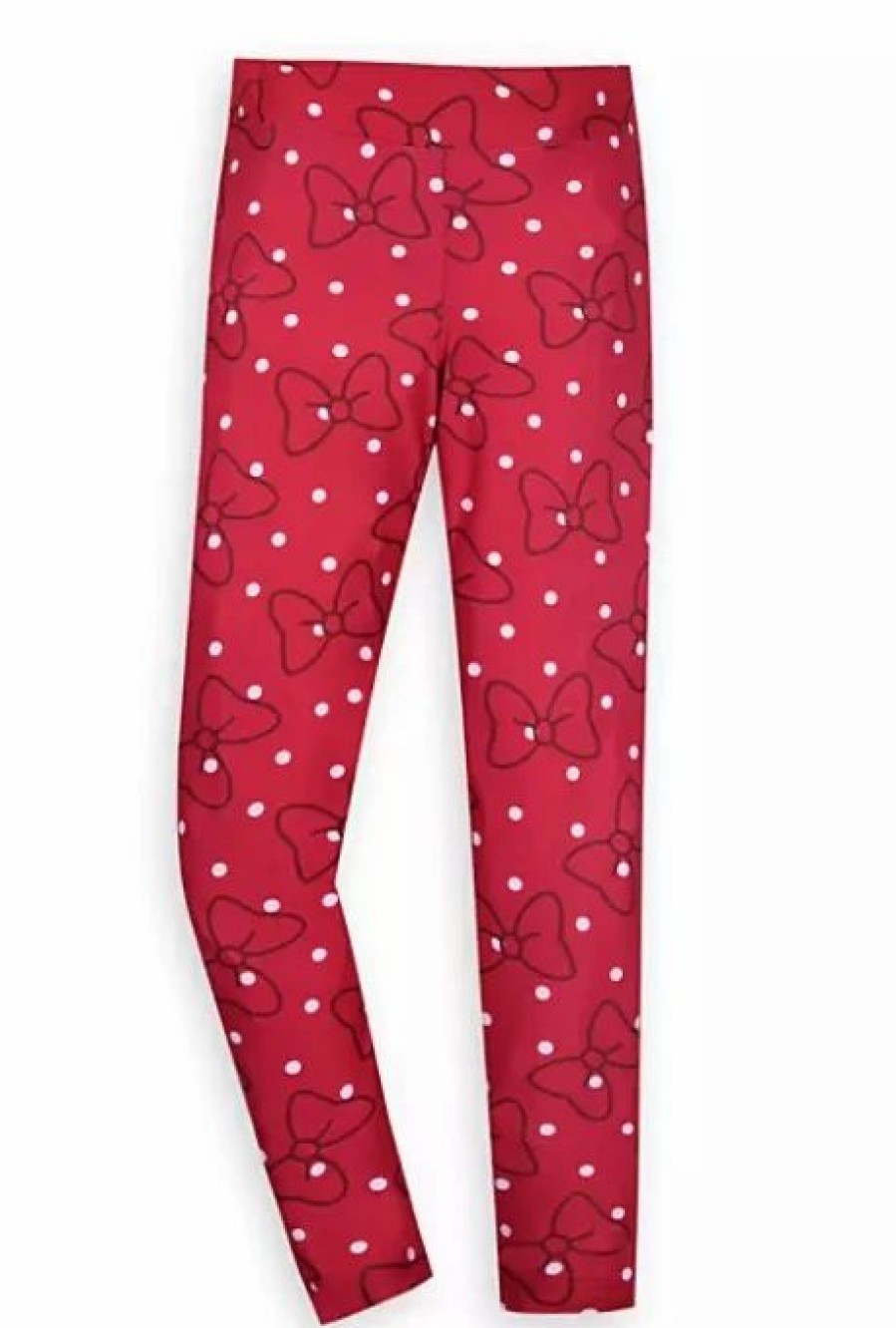 Adult * | Disney Leggings For Women Minnie Mouse Red Bow