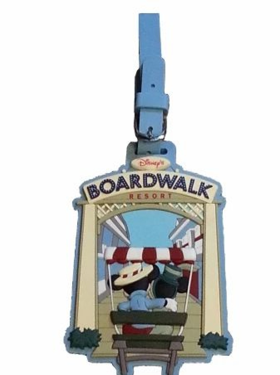 Bags And Totes * | Disney Luggage Bag Tag Boardwalk Resort Mickey & Minnie Mouse