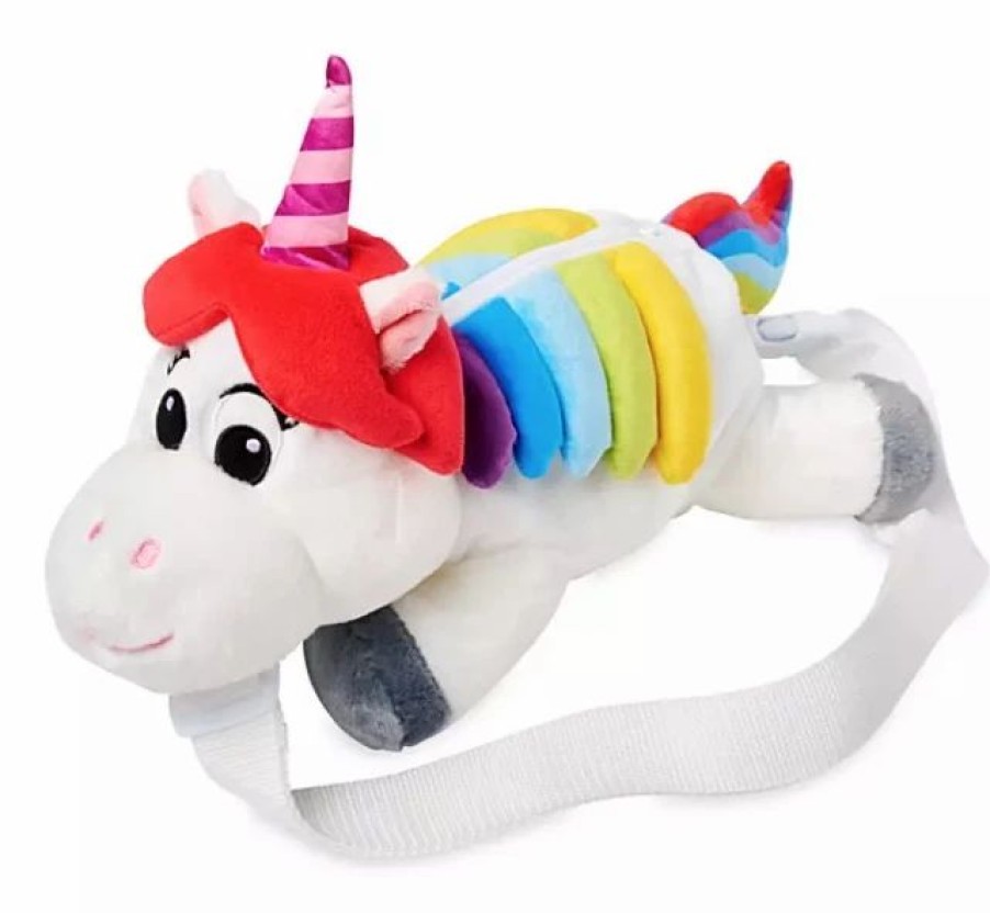 Bags And Totes * | Disney Plush Backpack Rainbow Unicorn Inside Out