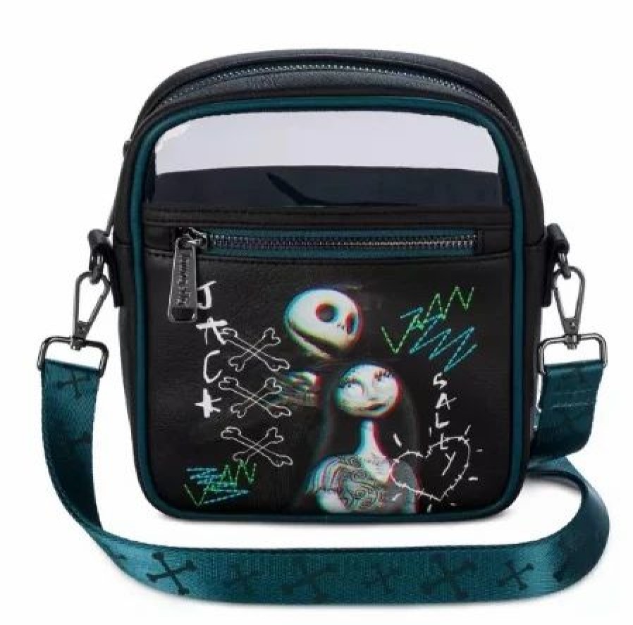 Bags And Totes * | Disney Loungefly Crossbody Bag Jack Skellington And Sally