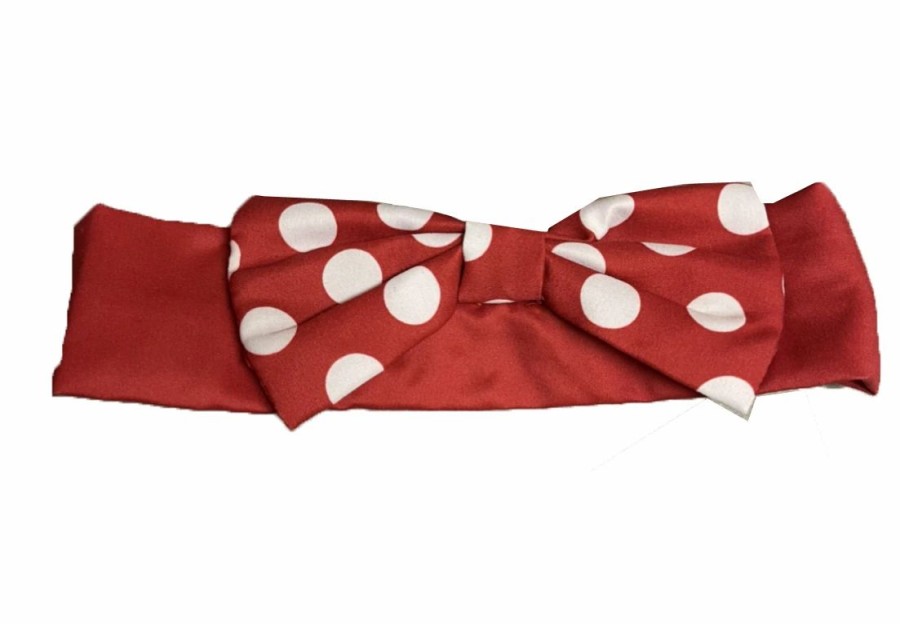 Accessories * | Disney Stretch Headband Minnie Mouse Dots And Bow