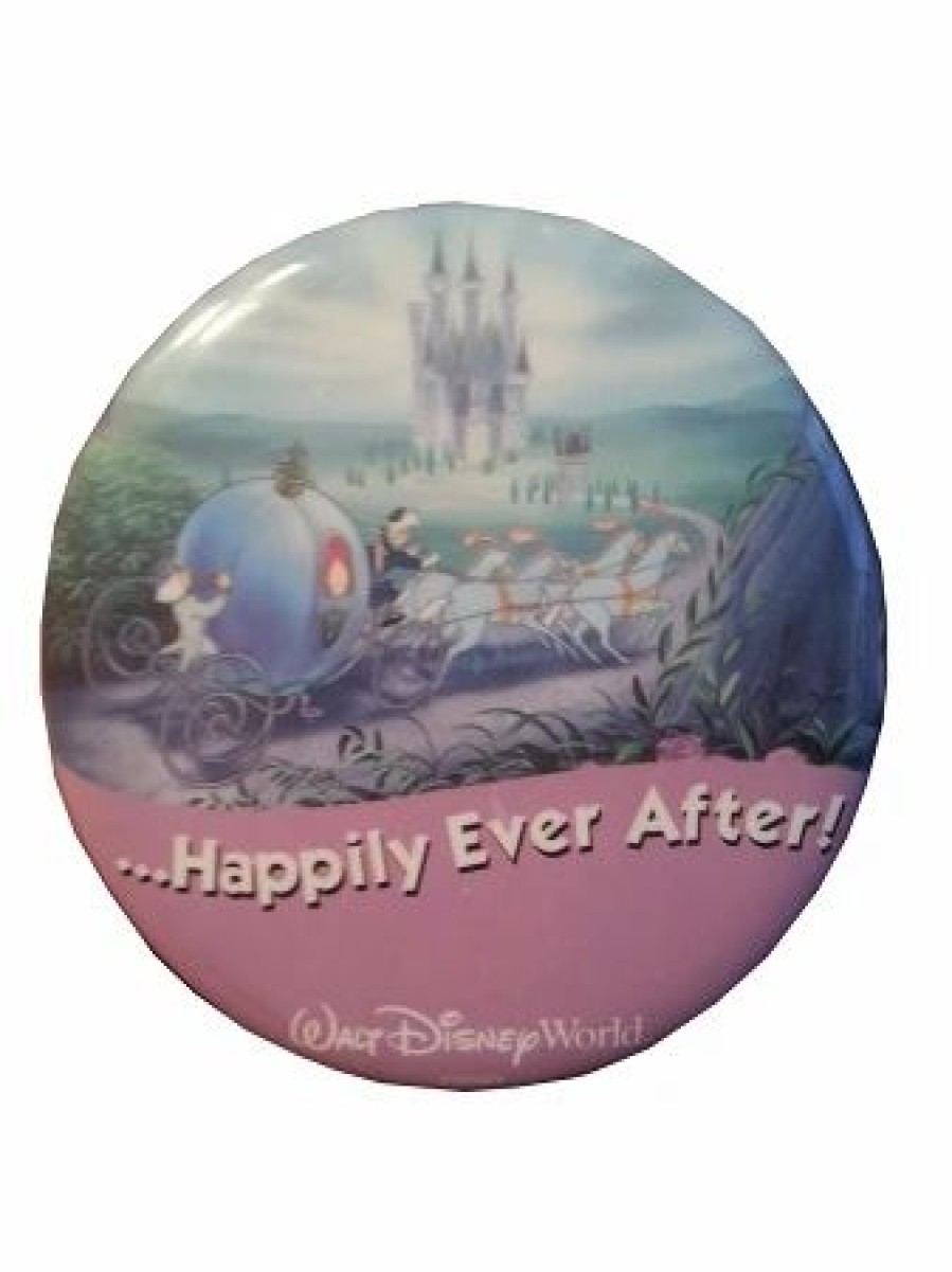 Accessories * | Disney Souvenir Button Happily Ever After Cinderella