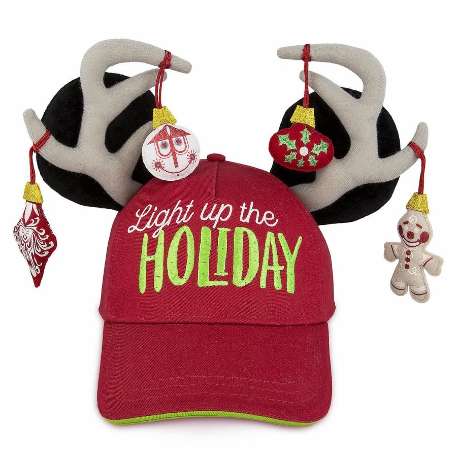 Hats * | Disney Hat Baseball Cap Light Up The Holiday Reindeer