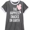 Adult * | Disney Shirt For Women Happiest Snacks On Earth Gray