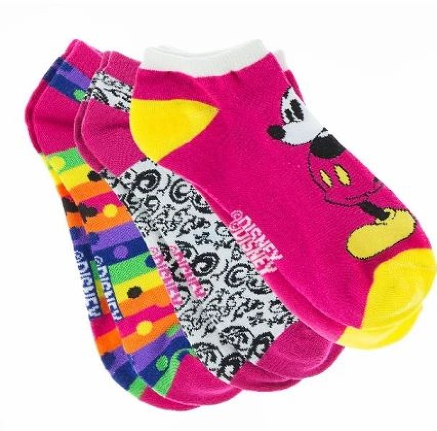 Socks * | Disney Socks For Women Mickey Mouse Fun Disney World 3 Pack