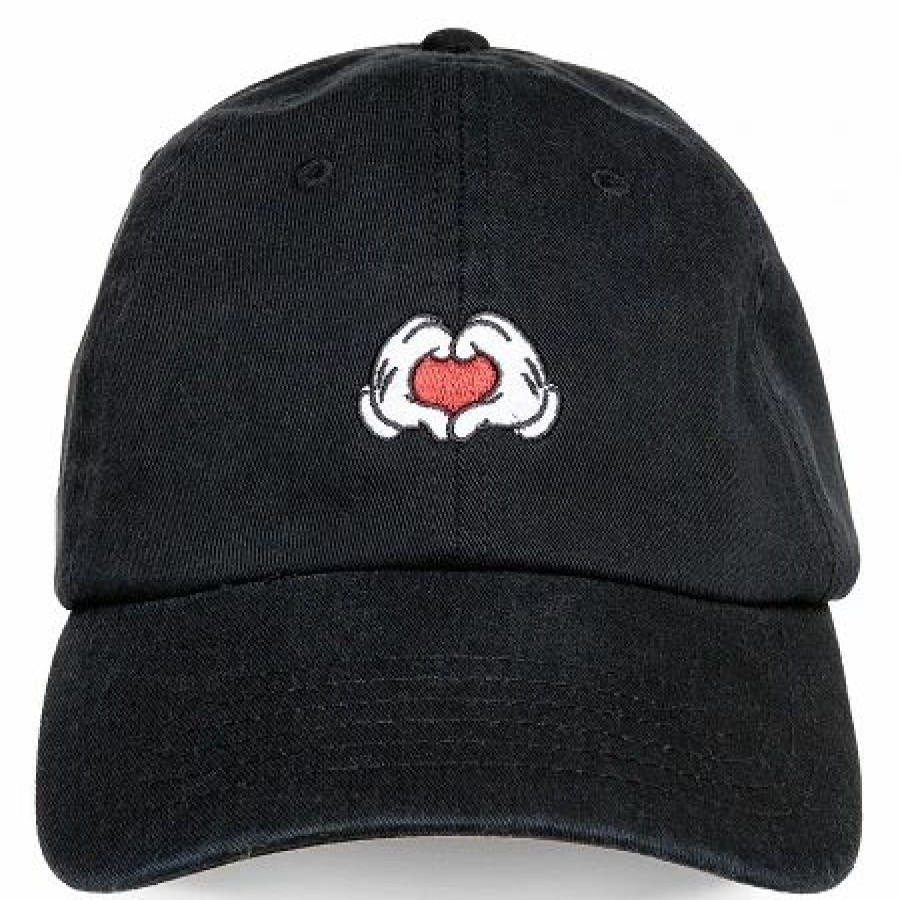 Hats * | Disney Hat Baseball Cap Mickey Mouse Heart Hands