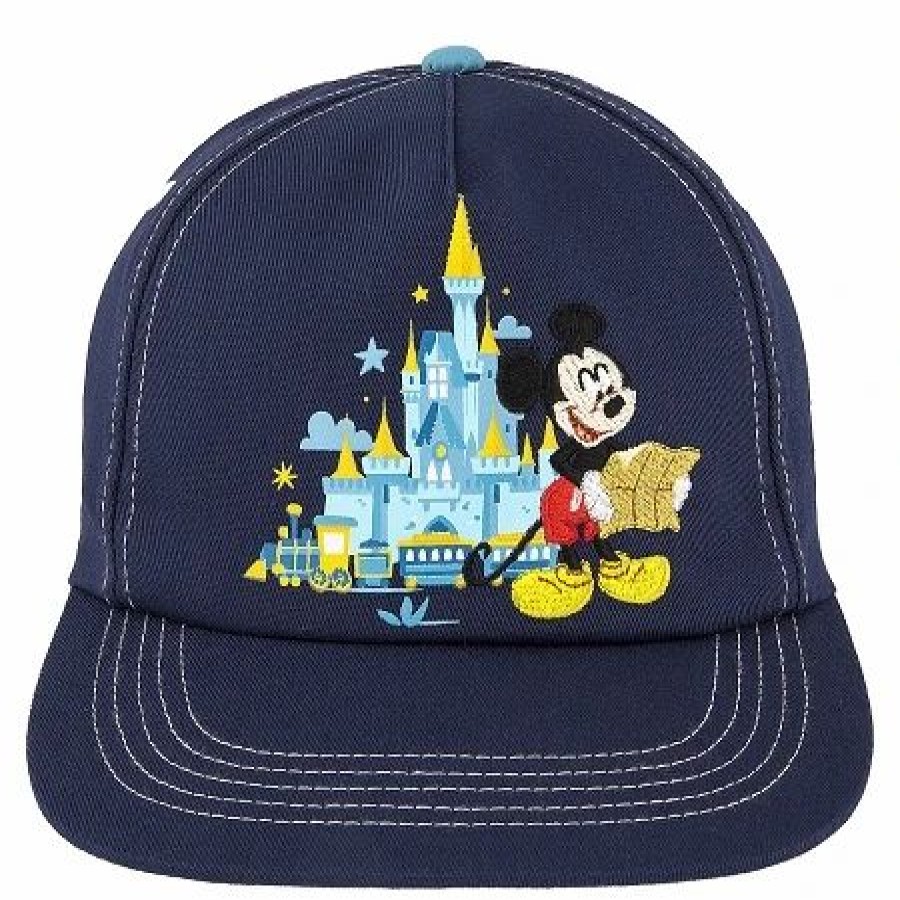 Hats * | Disney Baseball Cap Passport Mickey Mouse With Castle Youth