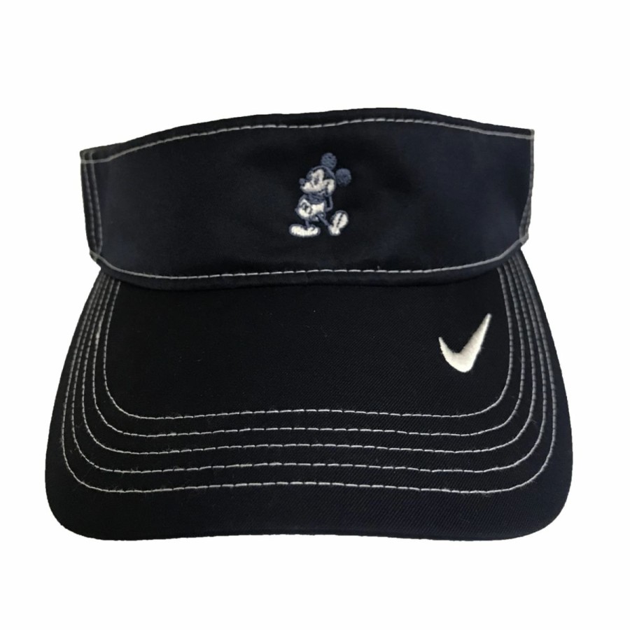 Hats * | Disney Sun Visor Hat Nike Mickey Mouse Navy