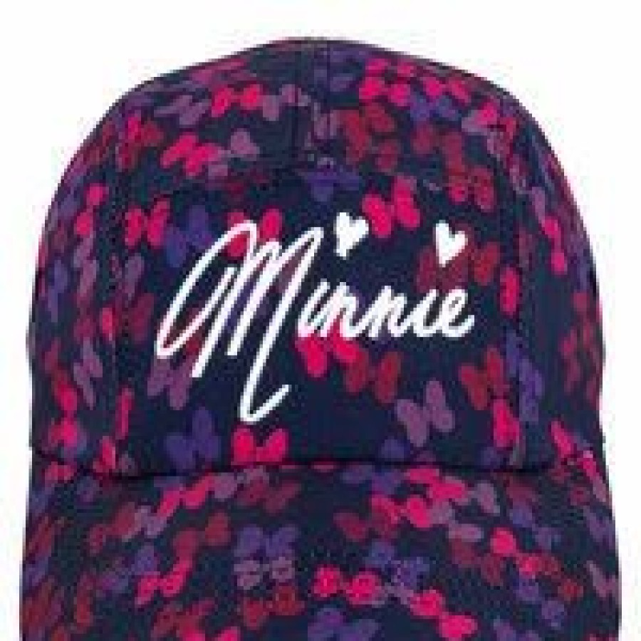 Hats * | Disney Hat Baseball Cap Minnie Mouse Bows Signature