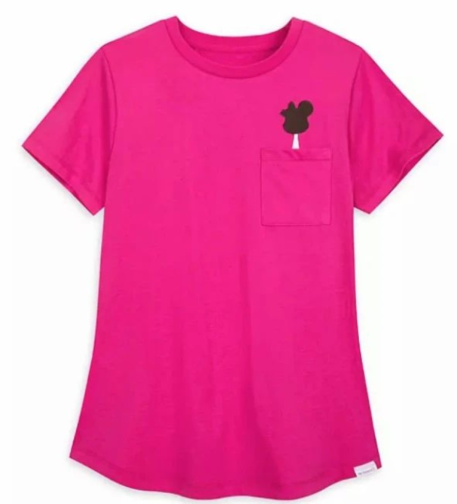 Adult * | Disney T-Shirt For Women Mickey Mouse Ice Cream Bar Pink