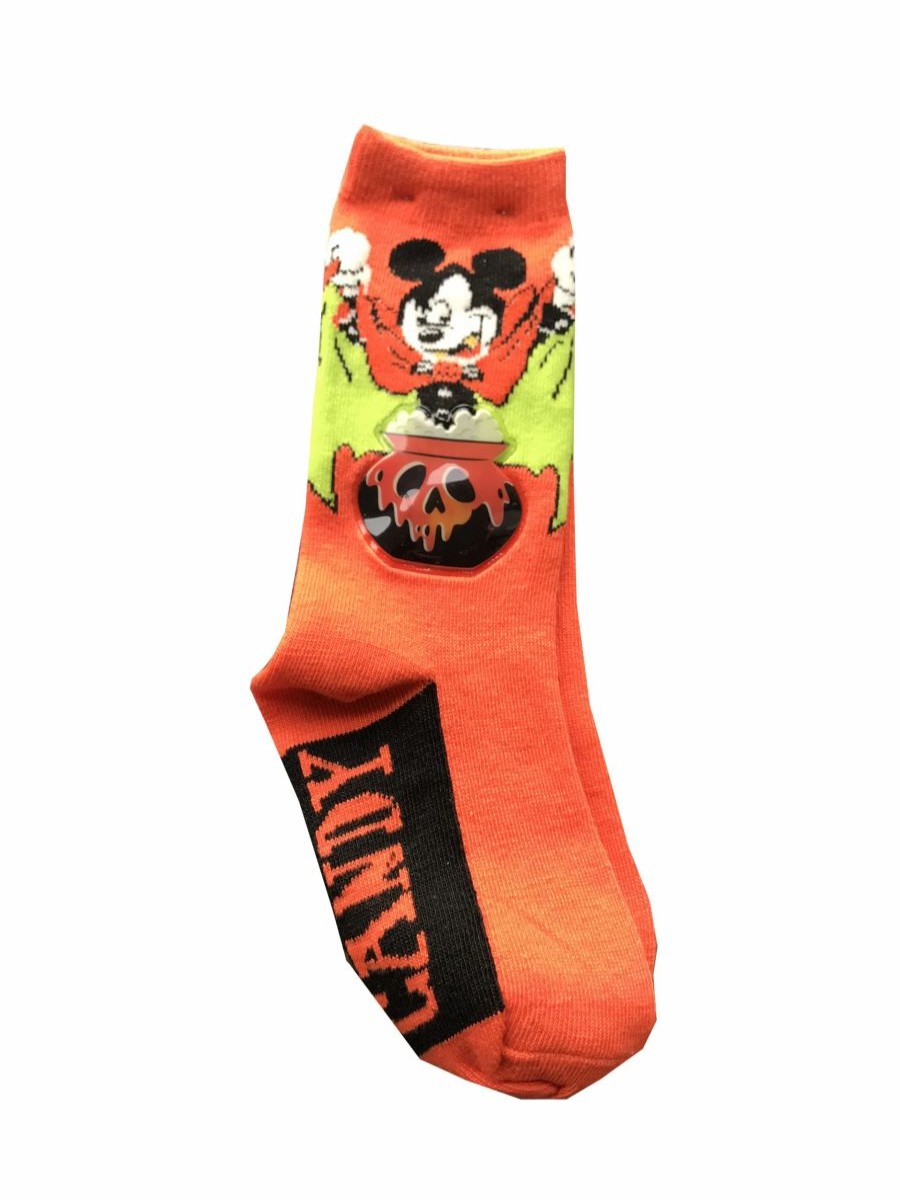 Socks * | Disney Socks For Youth Halloween Mickey Mouse Light Up