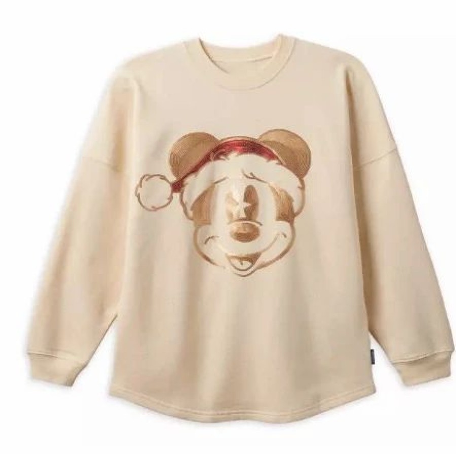 Adult * | Disney Christmas Sweater For Adults Mickey Sequined White