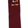 Socks * | Disney Socks For Adults Mickey Mouse Burgundy & Blue