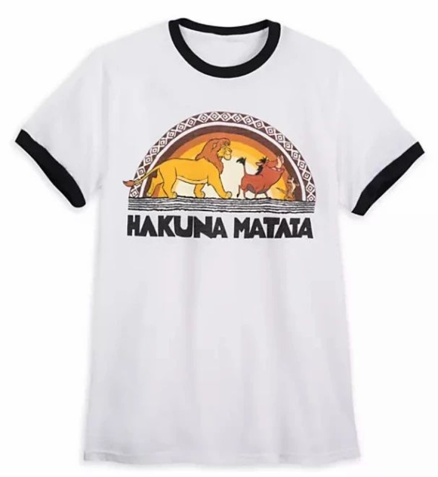 Adult * | Disney T-Shirt For Adults The Lion King Hakuna Matata White