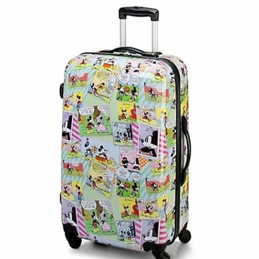 Bags And Totes * | Disney Luggage Comic Strip Rolling Mickey Mouse Suitcase — 26"