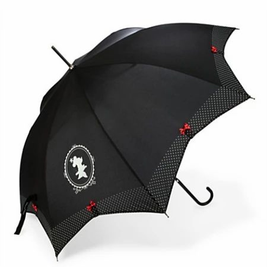 Accessories * | Disney Umbrella Minnie Mouse Umbrella Silhouette Black