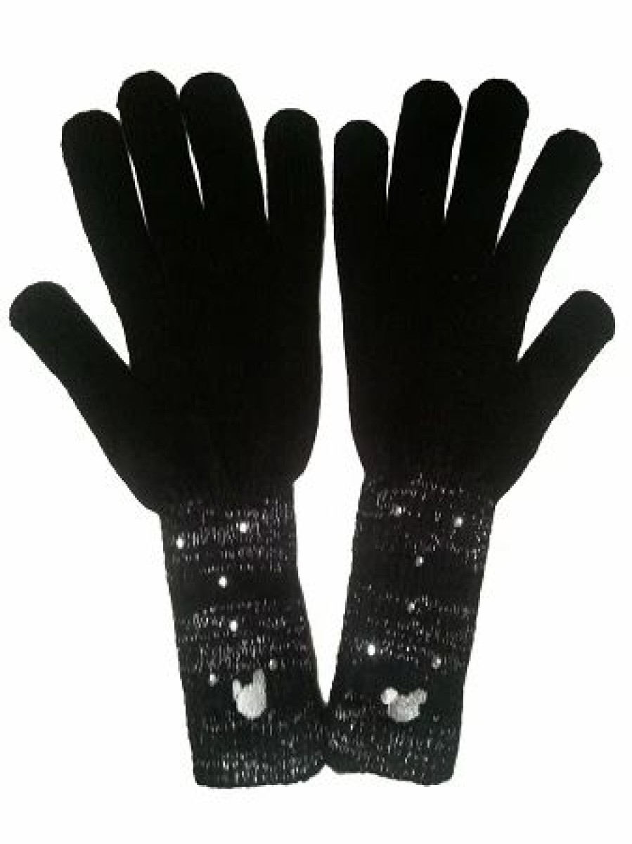 Accessories * | Disney Gloves For Women Mickey Mouse Winter Gloves Black