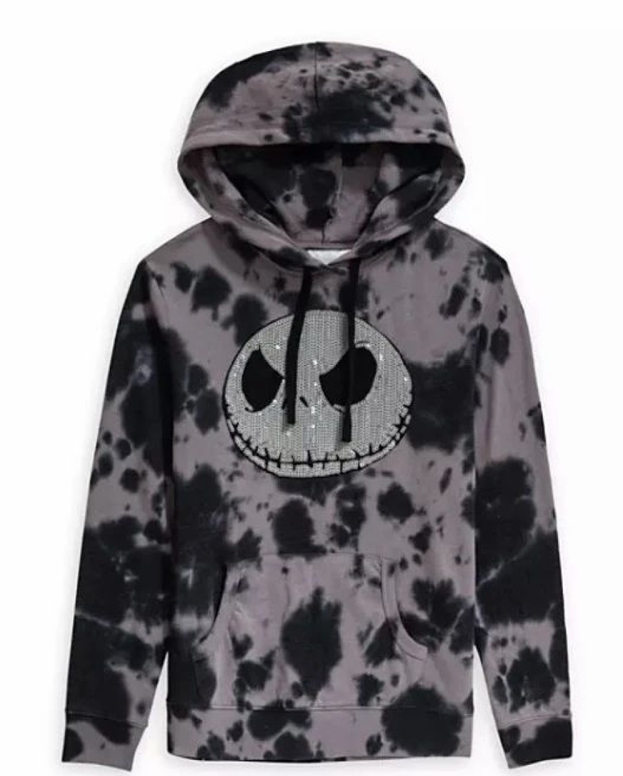 Adult * | Disney Pullover Hoodie For Women Jack Skellington Sequined Tie-Dye