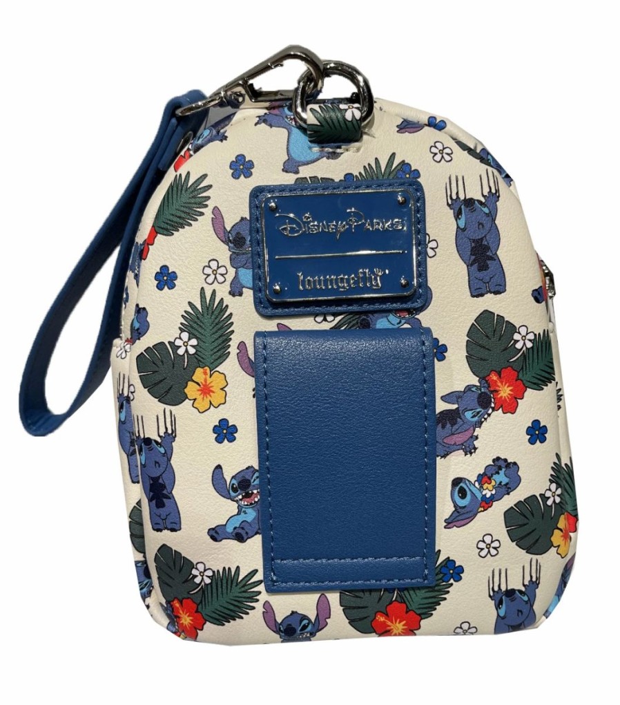 Bags And Totes * | Disney Loungefly Wristlet Bag Stitch Tropical Mini