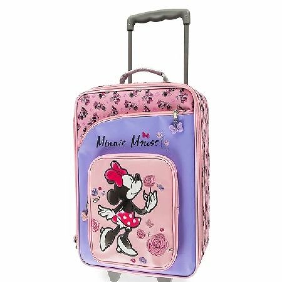 Bags And Totes * | Disney Rolling Luggage Sweet Minnie Mouse