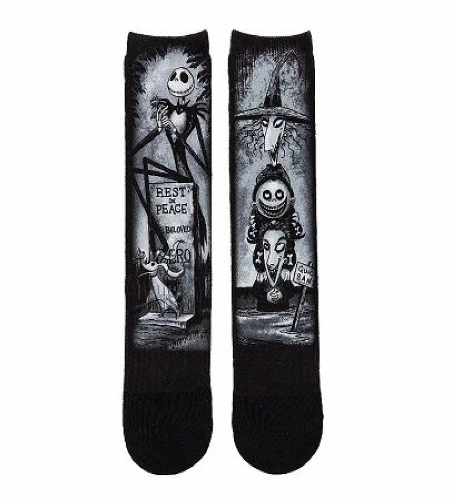 Socks * | Disney Adult Socks Jack Skellington And Friends One Size