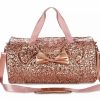 Bags And Totes * | Disney Loungefly Duffel Bag Minnie Sequin Briar Rose Gold