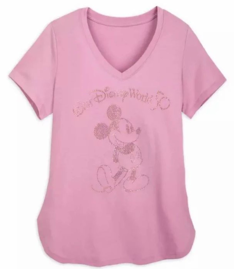 Adult * | Disney Shirt For Women 50Th Anniversary Mickey Earidescent