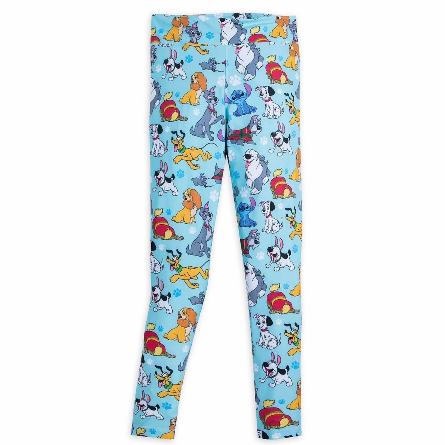 Adult * | Disney Leggings For Women Disney Dogs Blue