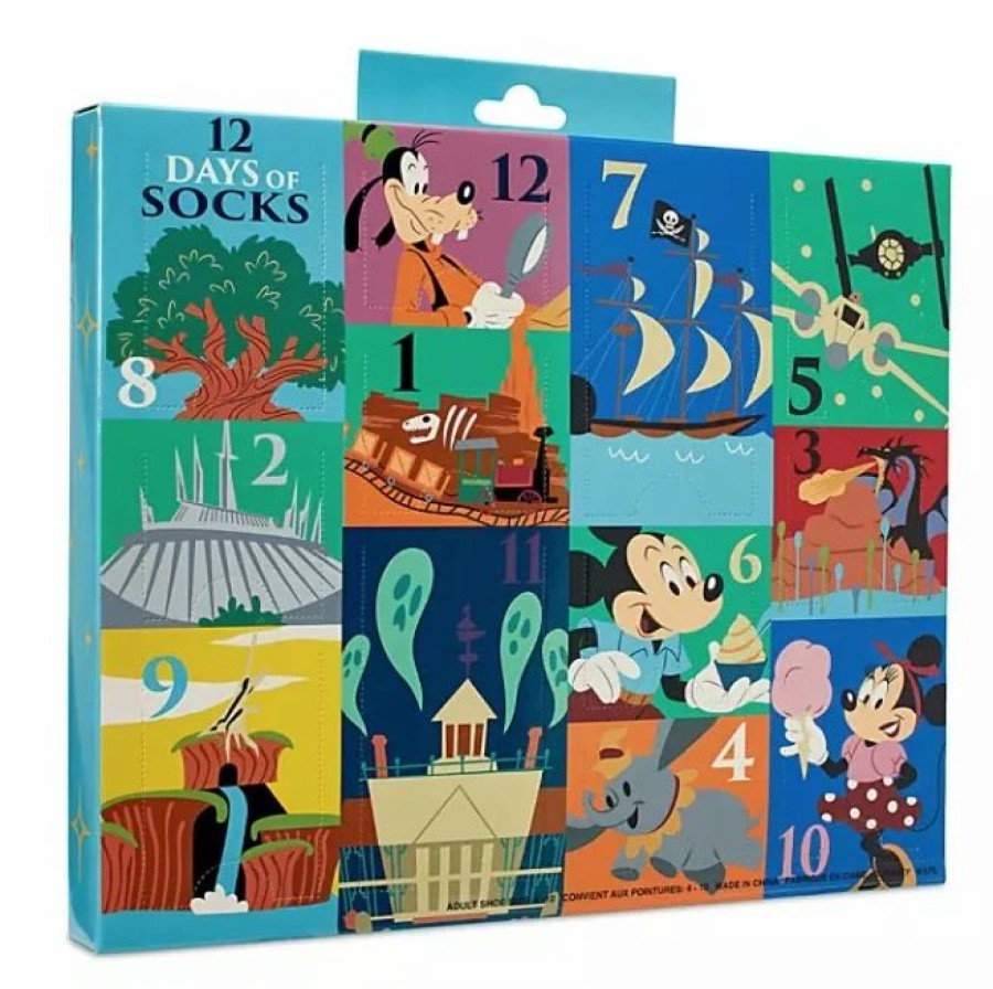 Socks * | Disney Socks Set 12 Days Of Socks Mickey And Friends