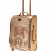 Bags And Totes * | Disney Loungefly Rolling Luggage Minnie Mouse Briar Rose Gold