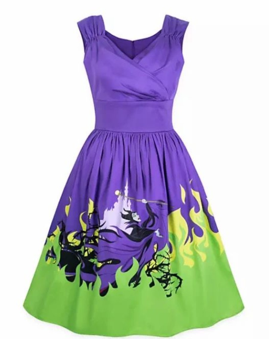 Adult * | Disney Dress For Women The Dress Shop Maleficent Purple & Green