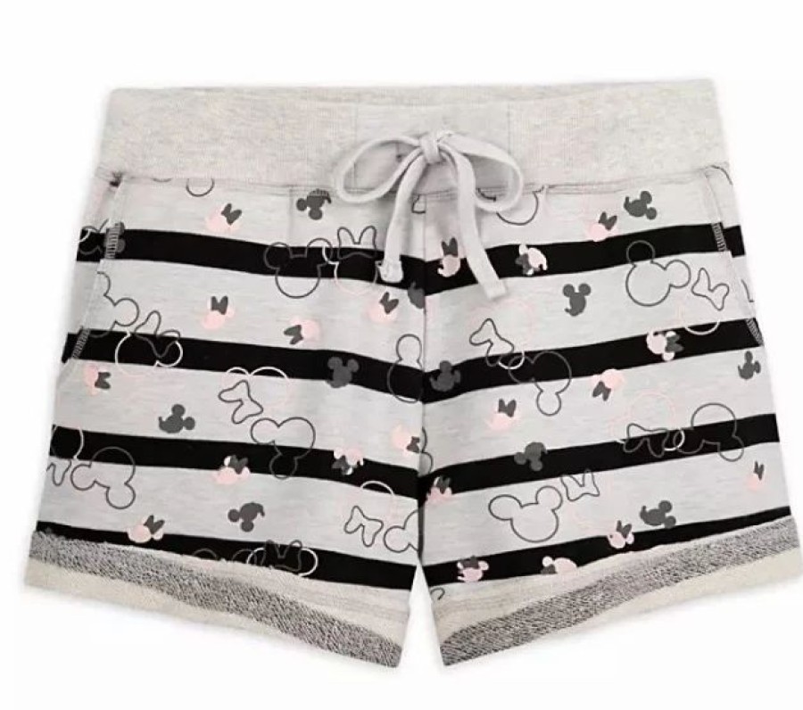 Adult * | Disney Shorts For Women Mickey And Minnie Icon Striped