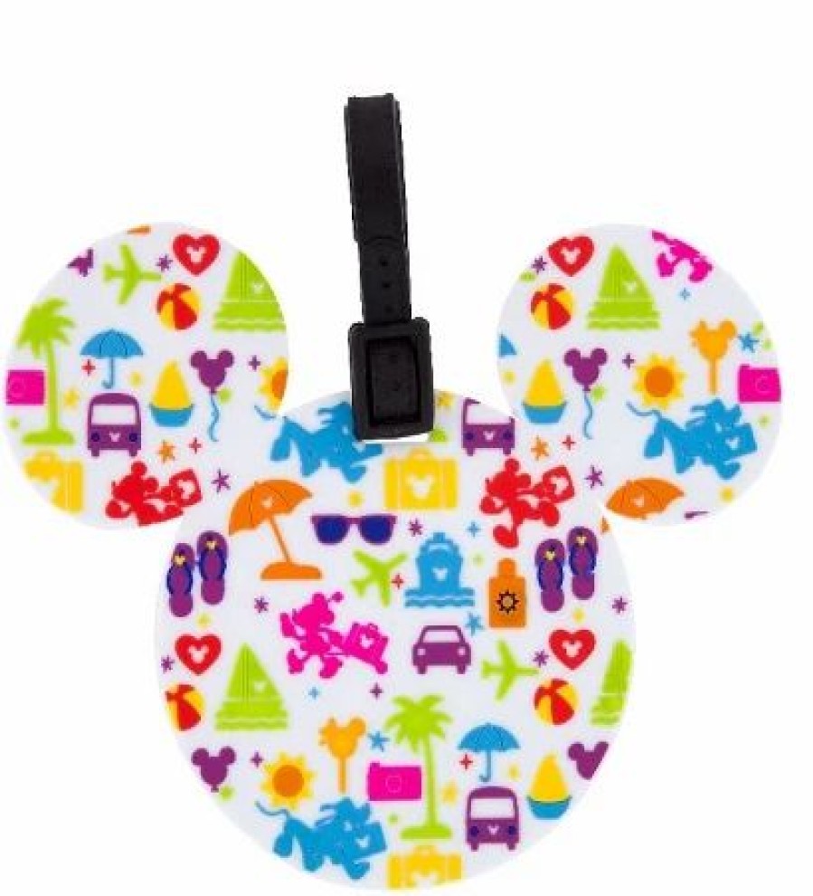 Bags And Totes * | Disney Luggage Bag Tag Tag Character Icons White