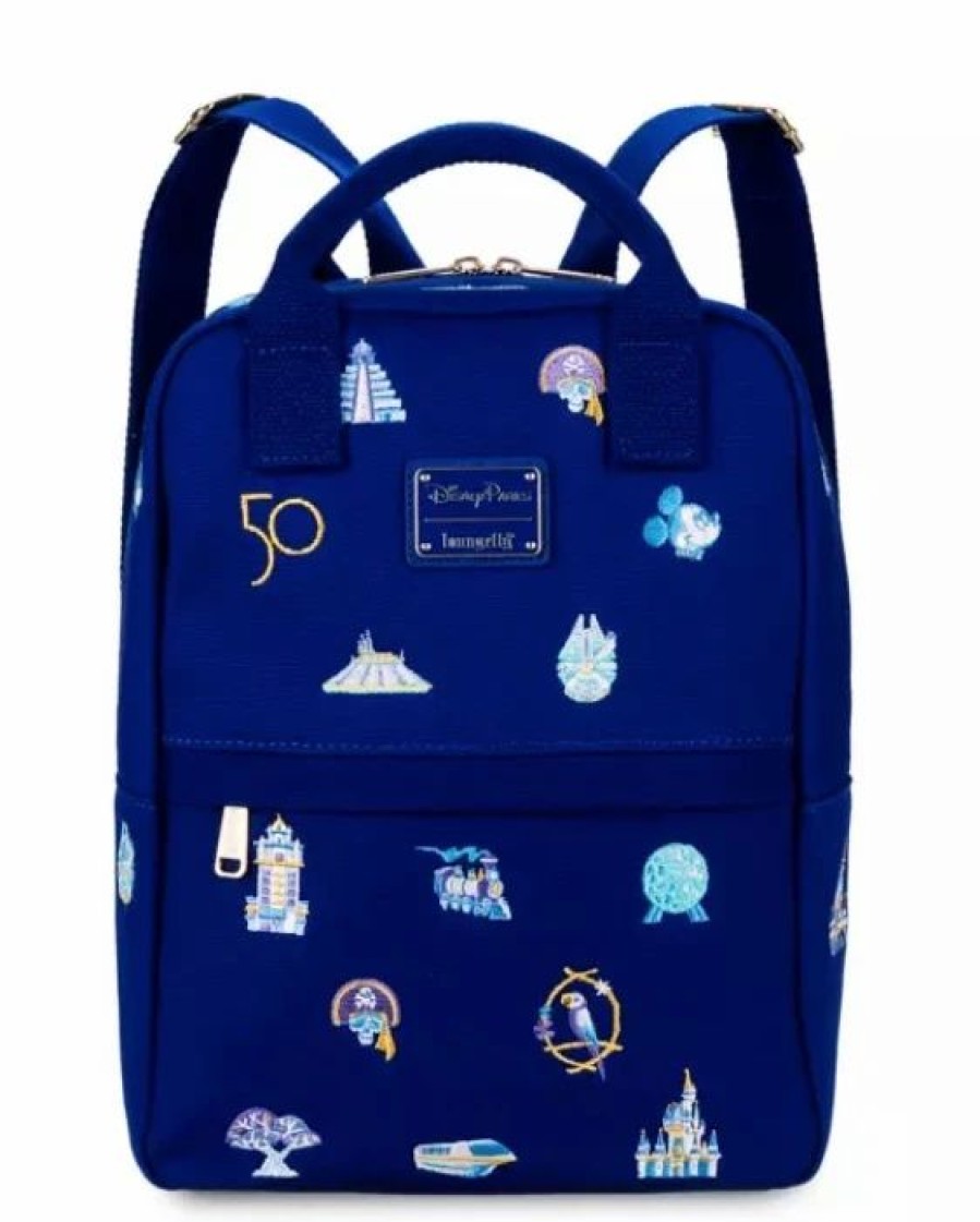 Bags And Totes * | Disney Loungefly Backpack 50Th Anniversary Canvas