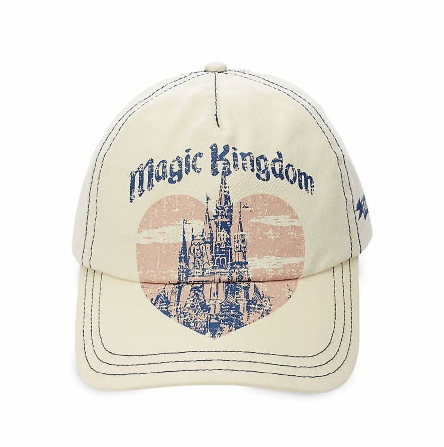 Hats * | Disney Hat Baseball Cap Magic Kingdom Castle With Heart